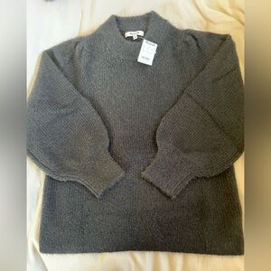 Black Madewell Sweater puffed sleeve with tighter wrist Medium NWT